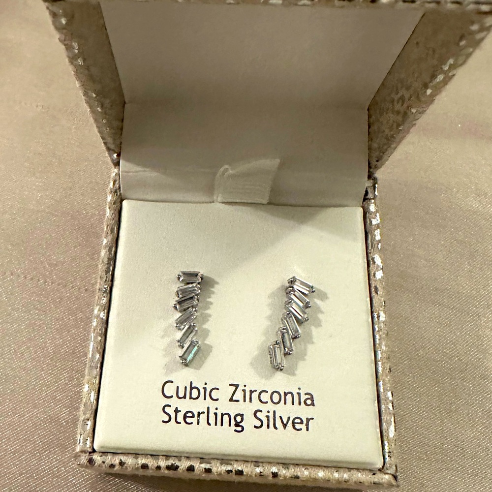 Rachel Ashwell cubic zirconia sterling silver earrings